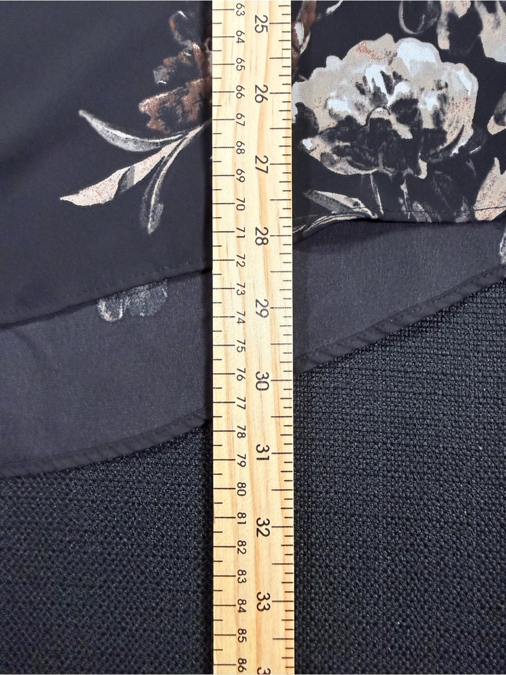 Black Floral Blouse with Cream and Rust Accents - Picture 8 of 11